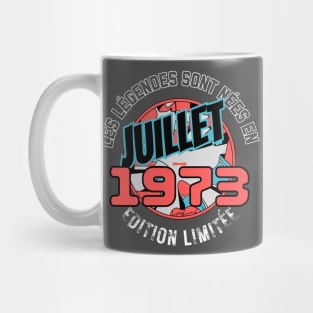 Les Legendes sont nees en Juillet 1973 50e Anniversaire Hommes Mug